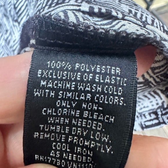 MOSSIMO SUPPLY CO Black and Gray Midi Dress Ruffle Synch Waist Size L - Picture 4 of 6